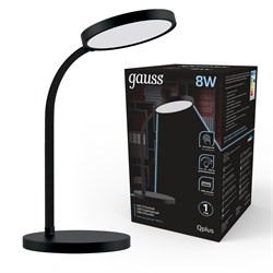 Светильник Gauss Qplus настольный GTL503 8W 500lm 4000K 170-265V черный диммируемый USB LED 1/12 GT - фото 117073