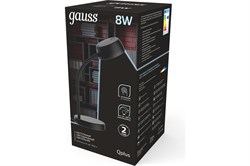 Светильник GAUSS Qplus настольный 8W 600Lm 4000K 170-265V черный диммируемый, модель GT6012 - фото 117194