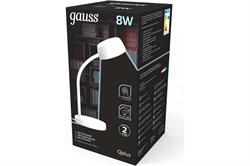 Светильник GAUSS Qplus настольный 8W 600Lm 4000K 170-265V белый диммируемый, модель GT6011 - фото 117251