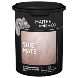 Краска декоративная MAITRE DECO SOIEMATE с эффектом матового шелка 1л MD SM-10 - фото 117940