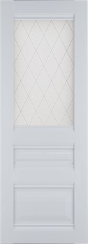 Полотно ЛЕСКОМ дверное Экшпон Имидж эмалит белый витражное стекло 80 - фото 120403