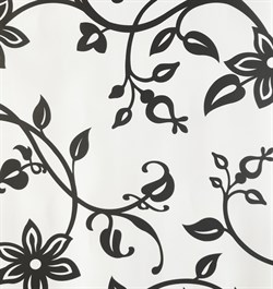 Клеенка DEKORAMA цветы черные на белом 1.4*20м 1/1 117A - фото 120731