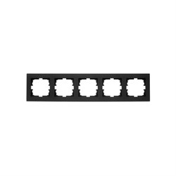 Рамка LEZARD VESNA 5-ая горизонтальная, черная матовая 742-4200-150 - фото 121601