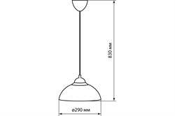 Светильник НСБ 1122/1 Home mini 15 Вт, Е27, красный, шнур белый TDM SQ0313-0033 - фото 121767