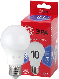 Лампа светодиодная ЭРА ECO LED A60-10W-865-E27 R - фото 121979