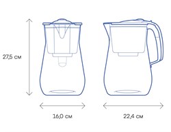 Водоочиститель АКВАФОР Кувшин Прованс A5 черный/белый 4,2л - фото 124915