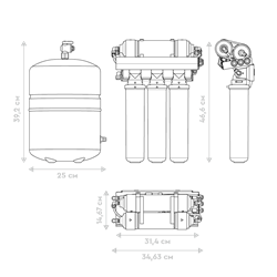 Водоочиститель БАРЬЕР WaterFort OSMO мембранный обратноосмотический бытовой 13019 - фото 124925