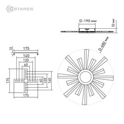 Люстра ESTARES управляемая светодиодная TERESA 100W R-APP-680x50-WHITE/WHITE-220-IP20 УУО00004514 - фото 125280