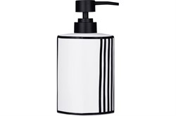 Дозатор для жидкого мыла MOROSHKA Grafica 5х8,5х17,2см, белый+черный 935-308-01 - фото 125424