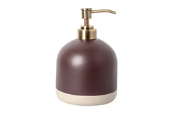 Дозатор для жидкого мыла MOROSHKA Naturel 10х10х15,3см, коричневый xx 007-05 - фото 125427