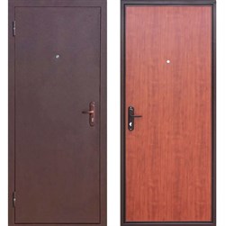 Дверь металлическая 4,5 см Прораб 1 антик медь, рустикальный дуб, 960 левая - фото 126204