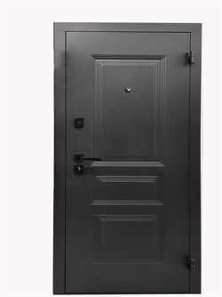 Дверь металлическая АРКТИК КЛАССИКА-2050/880/R Муар чёрный 999 Арктик ЦП-014 - фото 126243