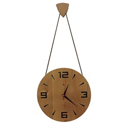 Часы настенные РУБИН Классика интерьерные из дерева с подвесом d=27см 2828-002 - фото 126342