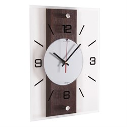 Часы настенные РУБИН Классика из МДФ стеклянные прямоугольные 2938-002 - фото 126350