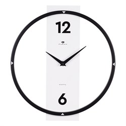 Часы настенные РУБИН Time металл+ дерево, круг d=30,5см, черный+белый 3330-001 - фото 126376