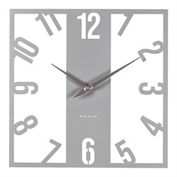 Часы настенные РУБИН Классика из металла, 40*40см, открытая стрелка, серебро 4039-003 - фото 126410