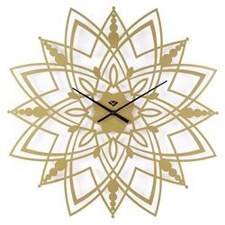 Часы настенные РУБИН Мандала металлические, открытая стрелка, золото 4747-001 - фото 126434