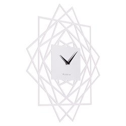 Часы настенные РУБИН Геометрия из металла, d=50см, открытая стрелка, белый 5019-003 - фото 126452