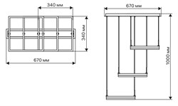 Люстра светодиодная RITTER RIVO диммируемая ДУ, 3 режима 670*340*1000 106Вт 32м² бел/золото 52089 8 - фото 128364