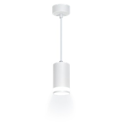 Светильник подвесной RITTER ARTON цилиндр, провод 1м, 55*100мм, GU10, алюминий/стекло, белый 59986 9 - фото 128470