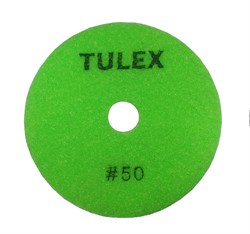 Круг TULEX алмазный гибкий шлифовальный, на велкро основе, мокрое шлифование 100мм, P50 851021-50 - фото 129636