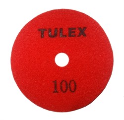 Круг TULEX алмазный гибкий шлифовальный, на велкро основе, сухое шлифование 100мм, P100 851011-100 - фото 129679