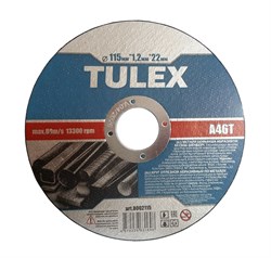 Круг TULEX отрезной абразивный по металлу для УШМ, 115мм*1,2мм*22мм 8002115 - фото 129742