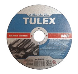 Круг TULEX отрезной абразивный по металлу для УШМ, 125мм*1,4мм*22мм 8004125 - фото 129744