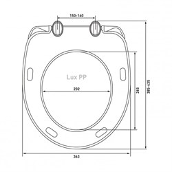Сиденье BERGES Lux PP полипропилен, универсальное, пластик 20604 - фото 131061