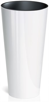 Горшок цветочный TUBUS глянцевый белый DTUS150S-S449 - фото 131200