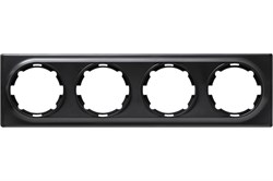 Рамка ONEKEYELECTRO Florence на 4 прибора, черная 1E52401303 - фото 131247