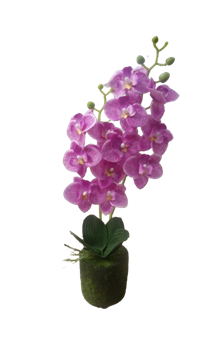 Цветок искусственный ОРХИДЕЯ в горшке 40см, в ассортименте PL4000120 - фото 131663
