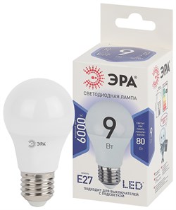 Лампа светодиодная ЭРА LED smd A60-9W-860-E27 6244 - фото 132428