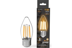 Лампа GAUSS LED Filament Свеча 11W E27 810 lm 2700K 103802111 - фото 132449