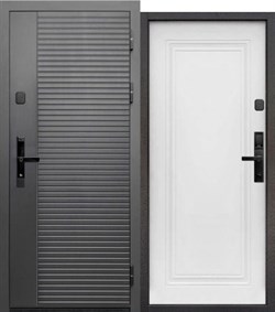 Дверь металлическая Е-Тайга 10см 2МДФ (860R) с электронным замком - фото 132527