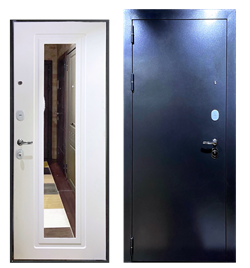 Дверь металлическая Глазго с зеркалом 86 левая - фото 132735