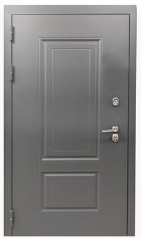 Дверь металлическая ТЕРМО Ш-2 муар серый/белый винорит 970 левый - фото 132864