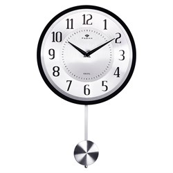 Часы настенные РУБИН Классика интерьерные из МДФ с маятником d=26 см 2625-001 - фото 133017