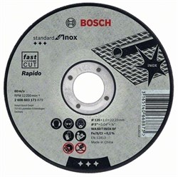 Круг BOSCH отрезной Standard for Inox 115*1,6мм прямой 2608603170 - фото 134484