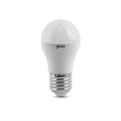 Лампа GAUSS LED Шар 6,5W E27 550Lm 6500K 105102307 - фото 134529