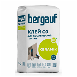 Клей BERGAUF Keramik для керамической и кафельной плитки 25кг - фото 135462