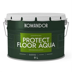 Эмаль полиакриловая KOMANDOR PROTECT FLOOR AQUA база С 9,0л TAL-122 - фото 136848