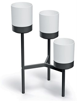 Стойка BLOOMIE STAND под цветы из 3-х горшков белая ,низкая IKD3L-S449 - фото 137228