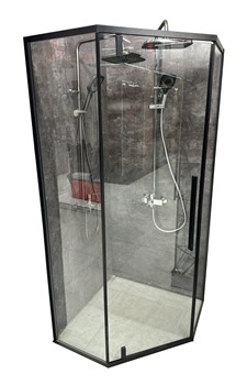 Душевая кабина EBATH SGL-2107B/ SGP-2107B900*900*1950 Черный без поддона - фото 138496