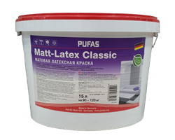 Краска PUFAS Матовая латексная Matt-Latex Classic, 15 л - фото 139966