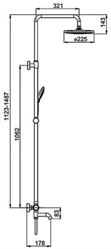 Душевая система GAPPO с термостатом, черный G2490-6 - фото 140836