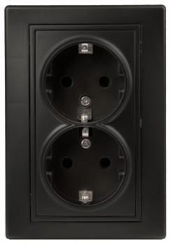 Розетка ЭРА 2X2P+E Schuko Intro 16А-250В Plano 1-205-05 антрацит 5629 - фото 140858