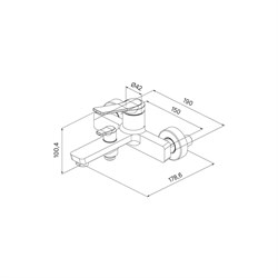 Смеситель IDDIS Parker для ванны, глянцевый хром PARSB02i02WA - фото 141261