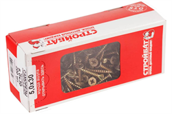 Саморезы СТРОЙБАТ универсальные 5,0x 30 (желтый цинк 200 шт) 076191 - фото 142817