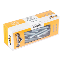 Стяжка СТРОЙБАТ шурупная оцинк. 6,3х50 HEX (70 шт) Element - фото 143210